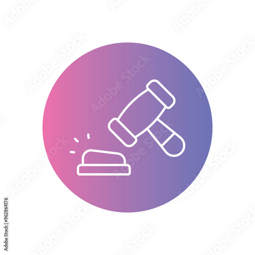 Gavel vector icon ready to use for apps and websites