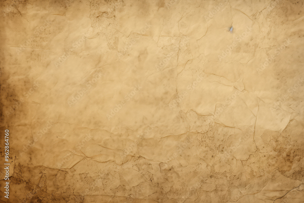 Processed collage of ancient scroll sheet of brown aged paper texture. Background for banner
