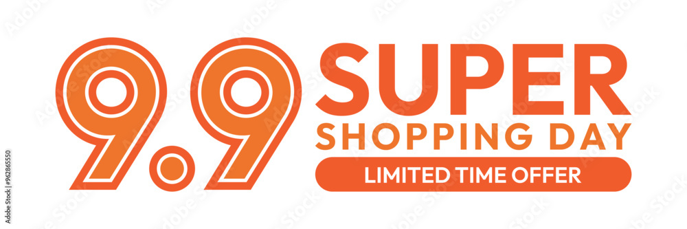 9.9 Super Shopping Day. 9.9 Sale Promotion, 3D Text Number Nine on white Background. Flash Sales Campaign, Special offer days. Design for Advertising and Sales. 9.9 Super Shopping Day. 9.9 Sale Promotion, 3D Text Number Nine on white Background. Flash Sales Campaign, Special offer days. Design for Advertising and Sales.
