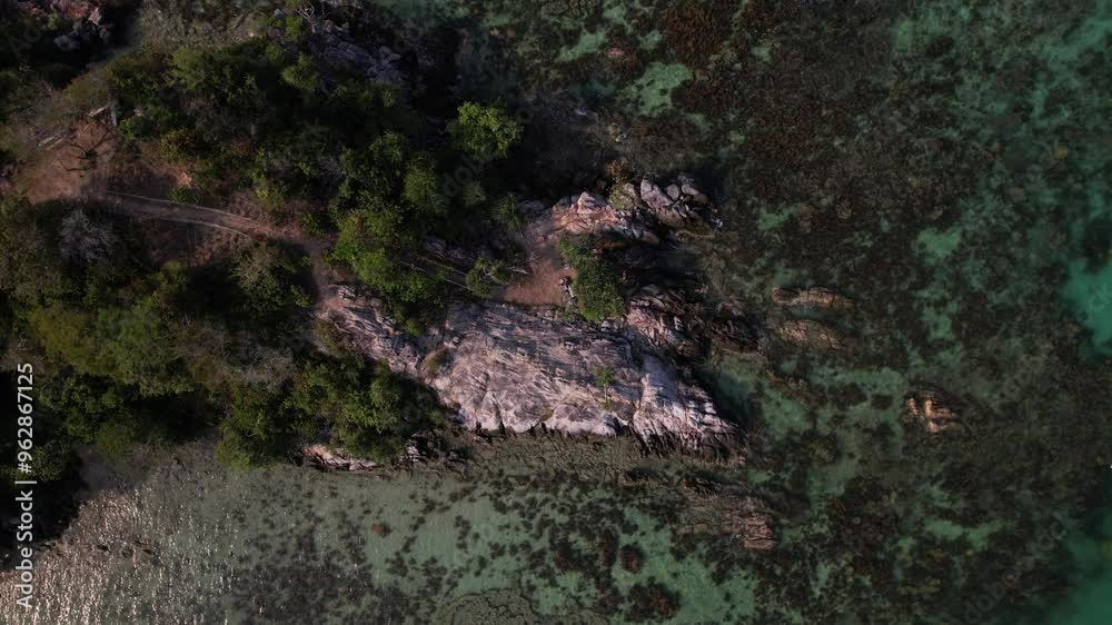 Aerial view of tropical island in Karimunjawa, Indonesia Aerial view of tropical island in Karimunjawa, Indonesia