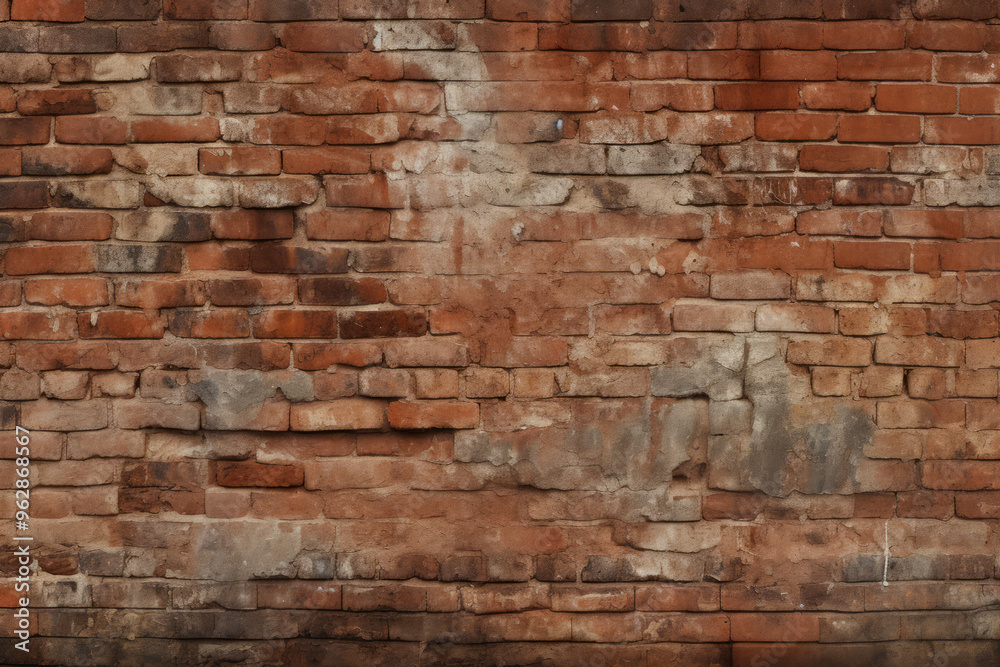 Processed collage of obsolete red brock masonry wall texture. Background for banner, backdrop Processed collage of obsolete red brock masonry wall texture. Background for banner, backdrop