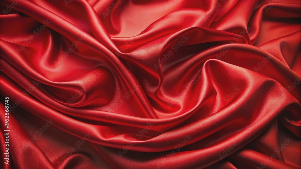 Obraz premium Red silk fabric background, perfect for elegant and luxurious designs , silk, fabric, red, background, texture, elegant