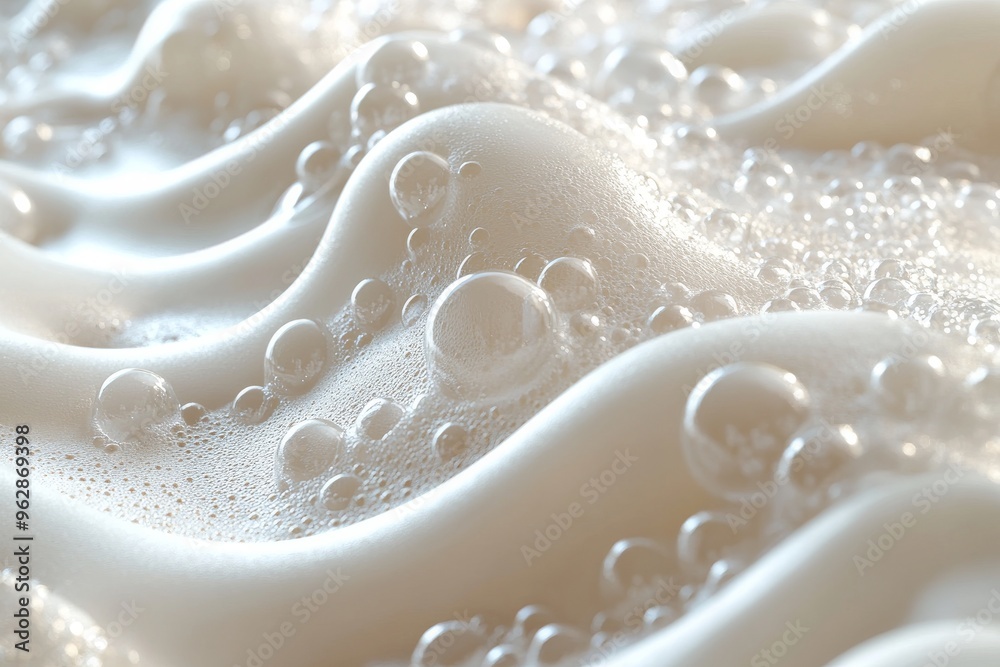 Water and soap foam background. Generative AI Water and soap foam background. Generative AI