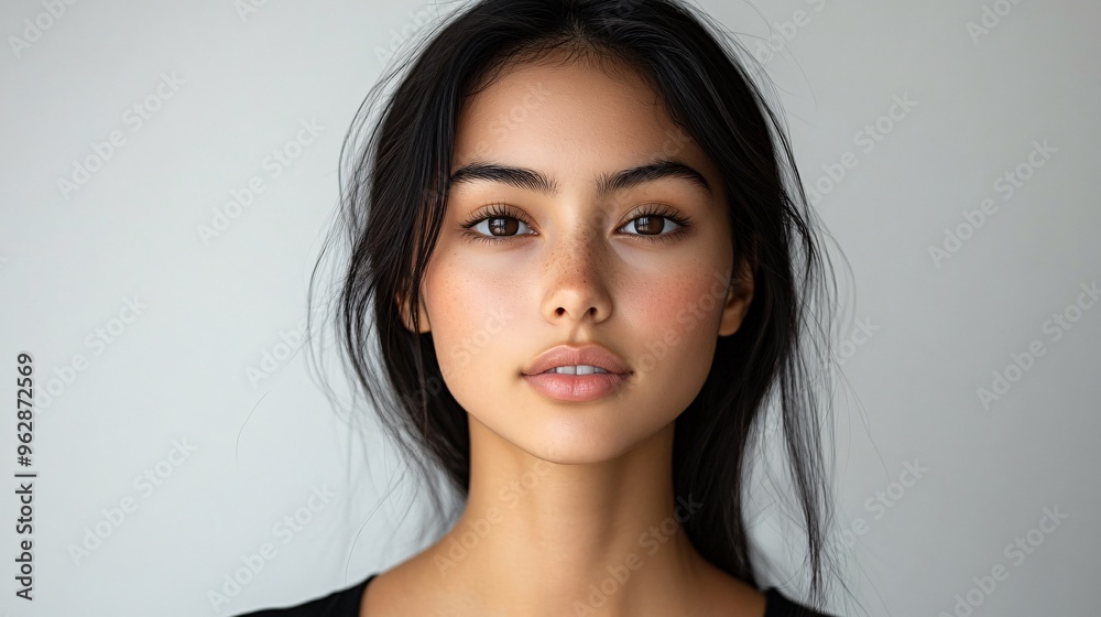 Model for the beauty industry targeting Gen Z, offering fashion, body care, hair care, acne care, UV protection, and health insights for stylish young individuals and salon promotions.