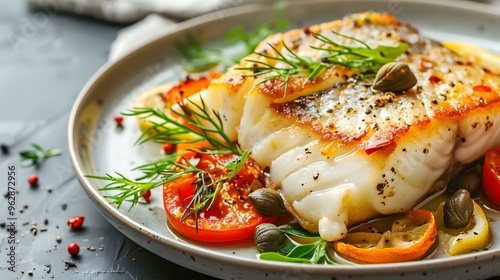 Grilled Fish with Lemon and Tomatoes