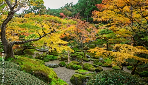 紅葉した森