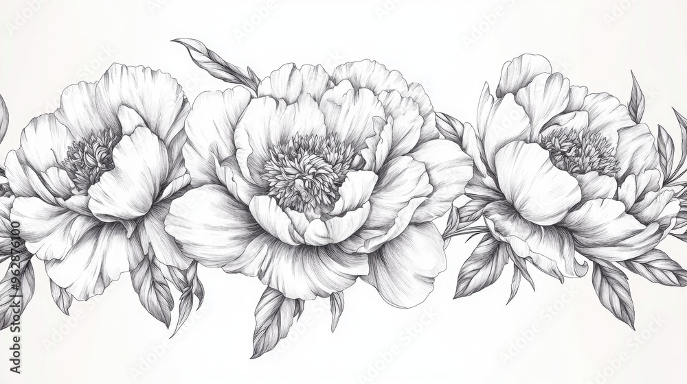 Peony Line Art Black and white floral borders Elegant floral illustrations Hand drawn peony outlines Botanical design for coloring Perfect for wedding invitations Peony Line Art Black and white floral borders Elegant floral illustrations Hand drawn peony outlines Botanical design for coloring Perfect for wedding invitations
