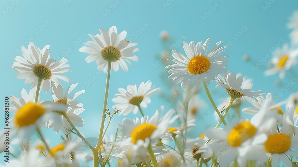 White Daisies Blooming in a Summer Field