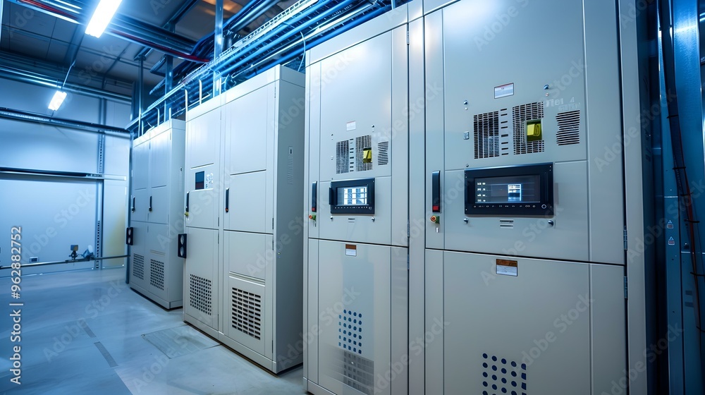 Industrial Electrical Panels in a Server Room Industrial Electrical Panels in a Server Room