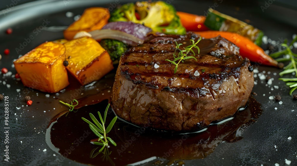 Grilled Steak with Roasted Vegetables Delicious Dinner Recipe Grilled Steak with Roasted Vegetables Delicious Dinner Recipe
