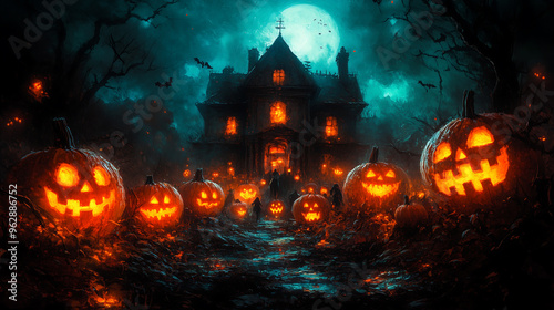 scary halloween background