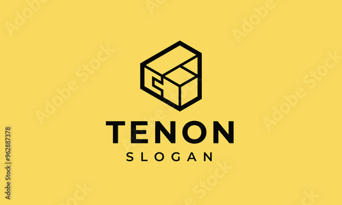 Mortise and Tenon Wooden Construction and Woodwork Logo