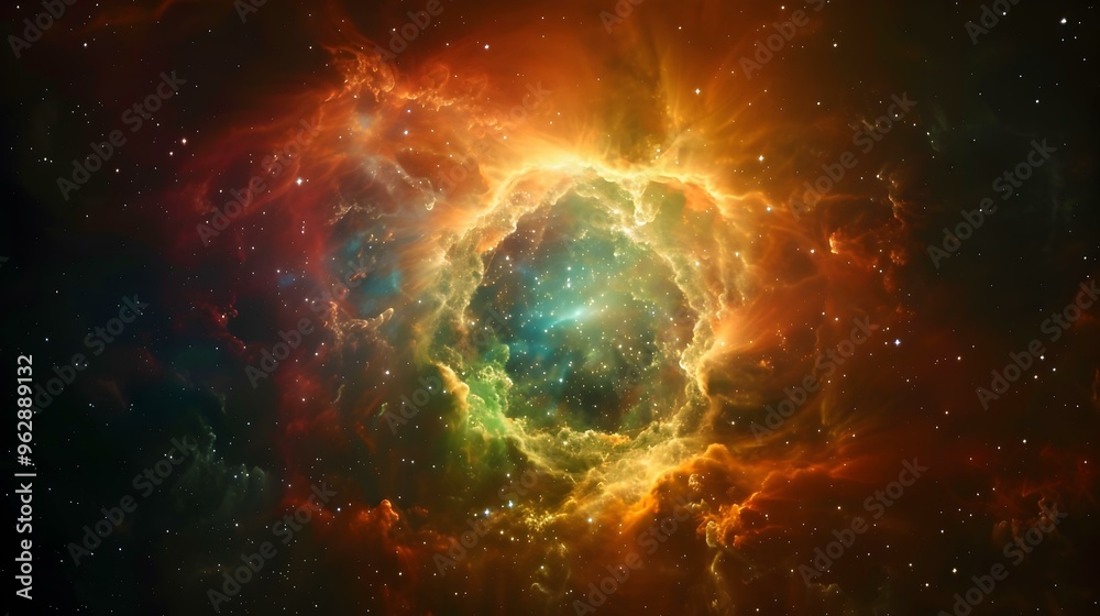 Fototapeta premium Cosmic Nebula A Celestial Tapestry of Stars and Dust