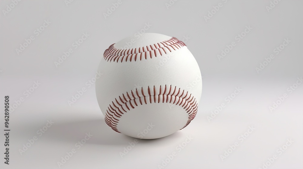 A classic baseball with detailed stitching on a white background. A classic baseball with detailed stitching on a white background.