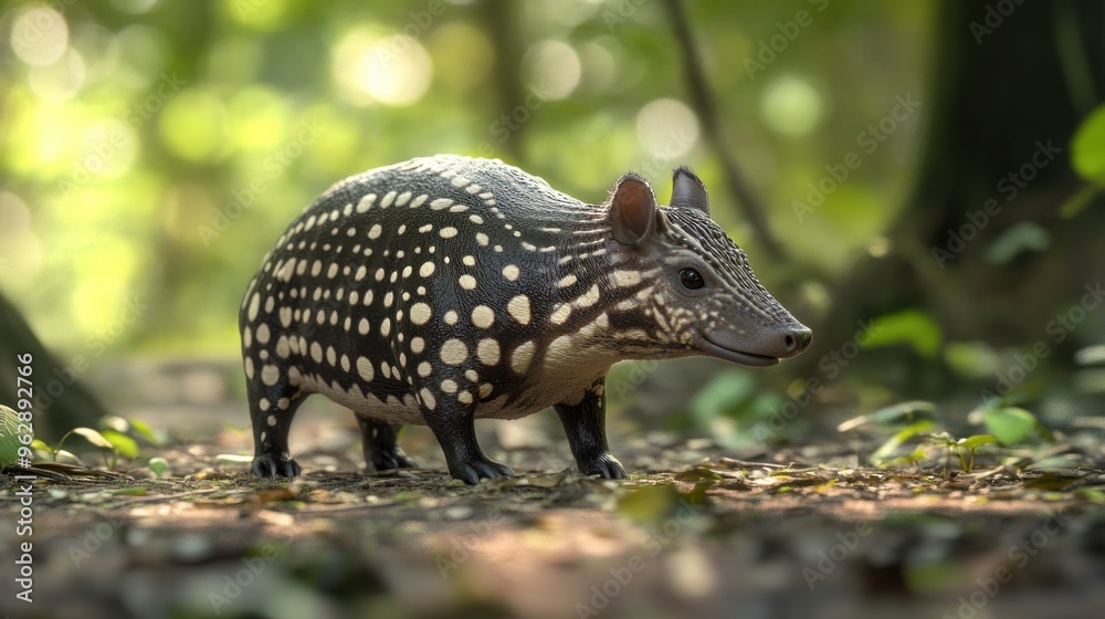 A Spotted Paca in the Forest