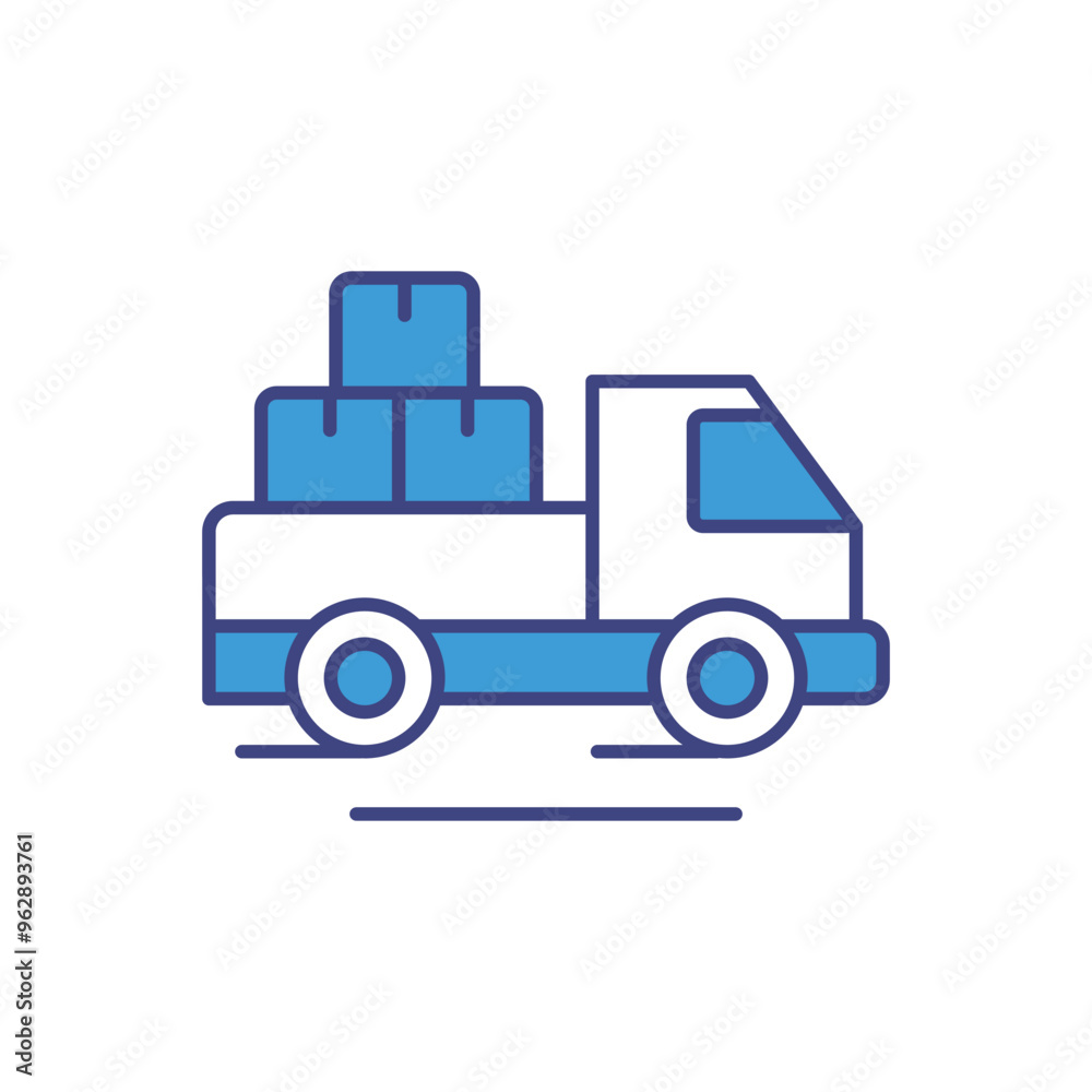 Moving Truck vector icon ready to use for apps and websites Moving Truck vector icon ready to use for apps and websites