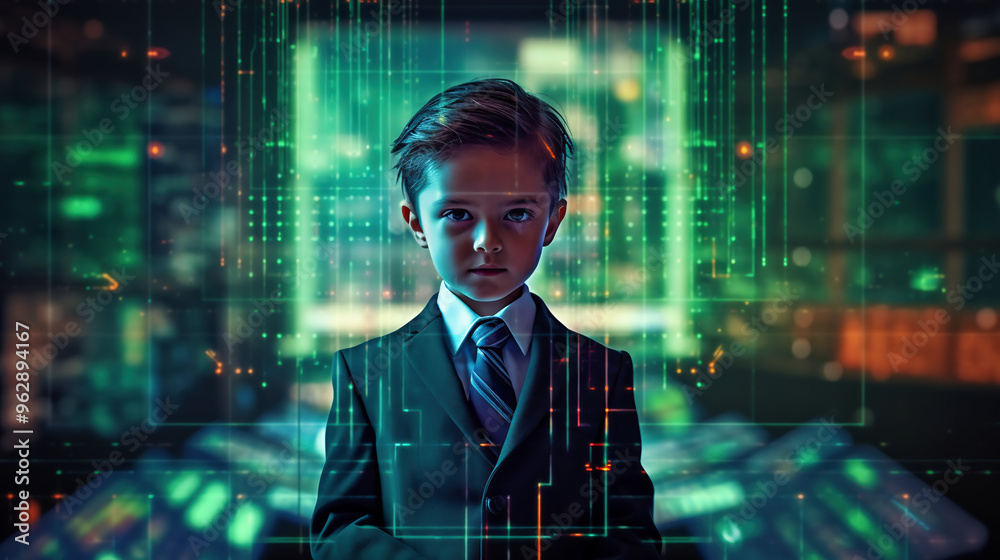 仮想空間ビジネス子供男性十Generative AI 仮想空間ビジネス子供男性十Generative AI