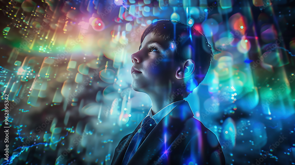 仮想空間ビジネス子供男性三十Generative AI