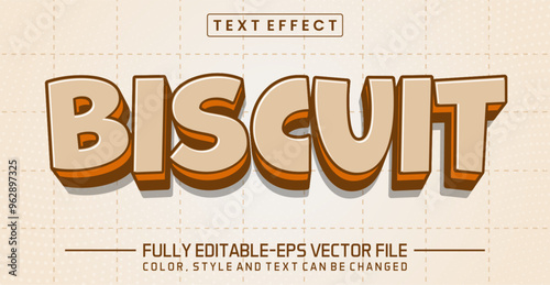 Biscuit text effect editable