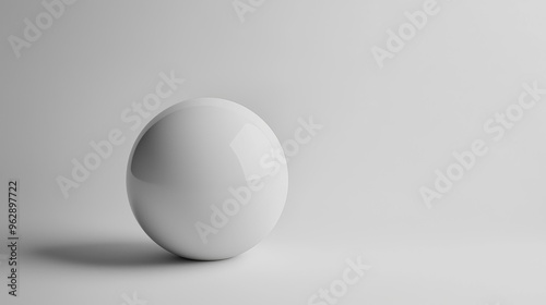 Monochrome object on white background, clean and simple