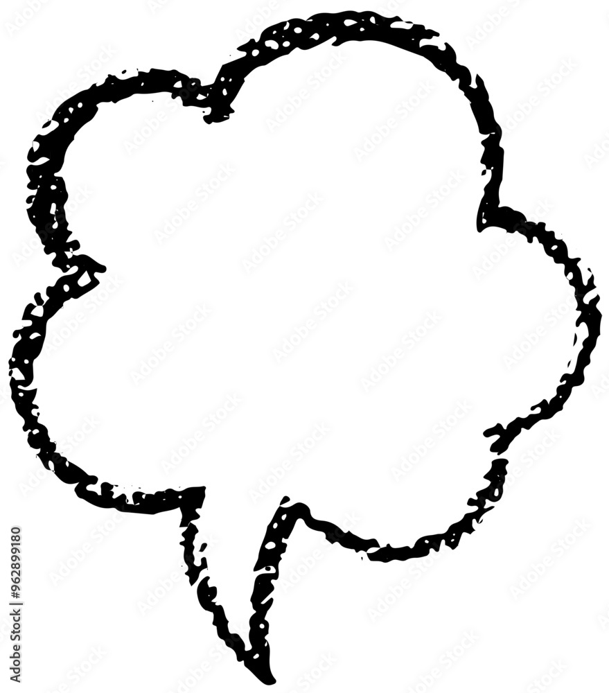 Oval and round cloudy chalk, crayon hand drawing speech bubble. Grunge texture illustration for design template business presentation, school education. Oval and round cloudy chalk, crayon hand drawing speech bubble. Grunge texture illustration for design template business presentation, school education.