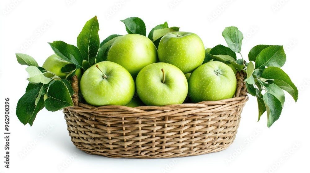 Green Apples in Wicker Basket with Leaves, Fresh Fruit, Healthy Eating, Organic Produce, Apple Harvest, Summer Fruits, Sweet and Tart, Juicy Apples, Apple Picking Green Apples in Wicker Basket with Leaves, Fresh Fruit, Healthy Eating, Organic Produce, Apple Harvest, Summer Fruits, Sweet and Tart, Juicy Apples, Apple Picking