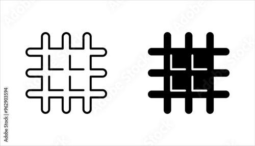 Belgian waffles icons set outline vector. Belgium appetizer cream. vector illustration on white background