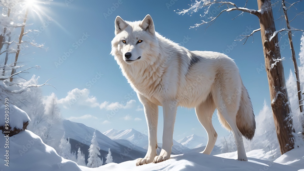 Obraz premium wolf in snow