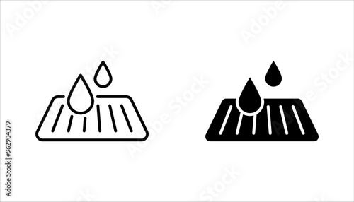 Drain icon set. drainage vector illustration on white background