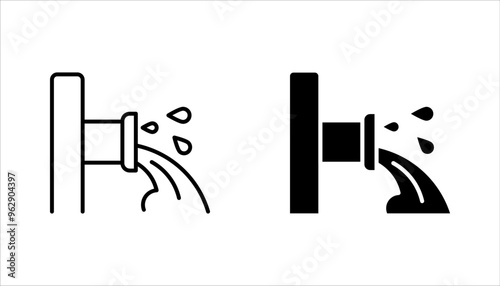 Drain icon set. drainage vector illustration on white background