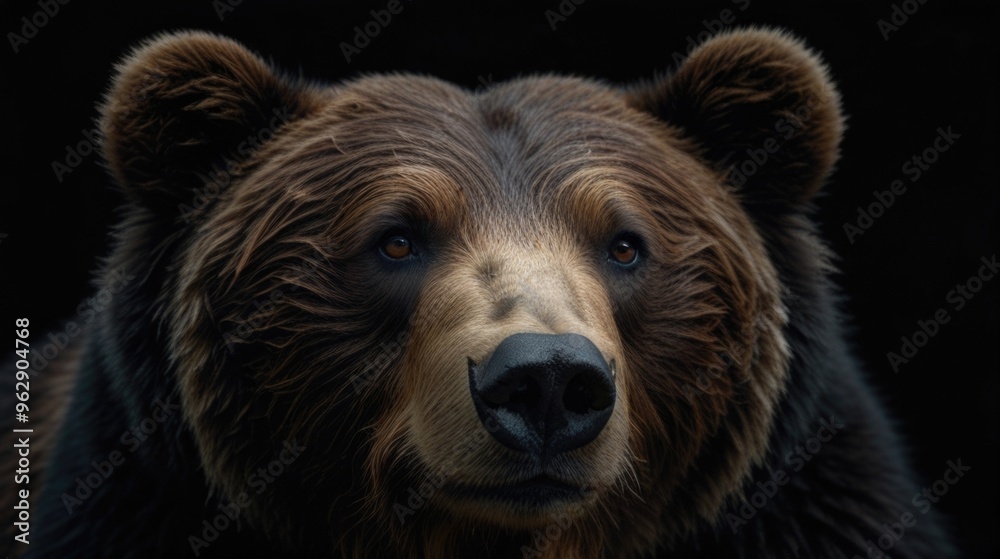 Bear isolated on a black background Bear isolated on a black background