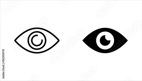 Eye Icon set, Vector Design Template, vector illustration on white background