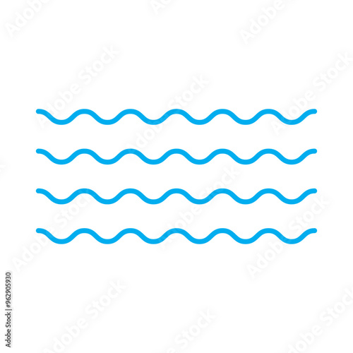 Wave Icon Vector isolated on background. Water wave symbol for infographic banner and website design. logo vector illustration.