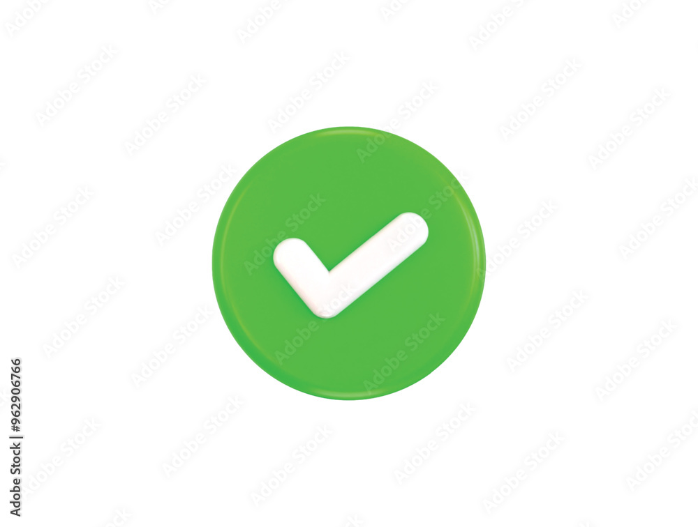 check mark on green circle verified button icon 3d rendering vector illustration check mark on green circle verified button icon 3d rendering vector illustration