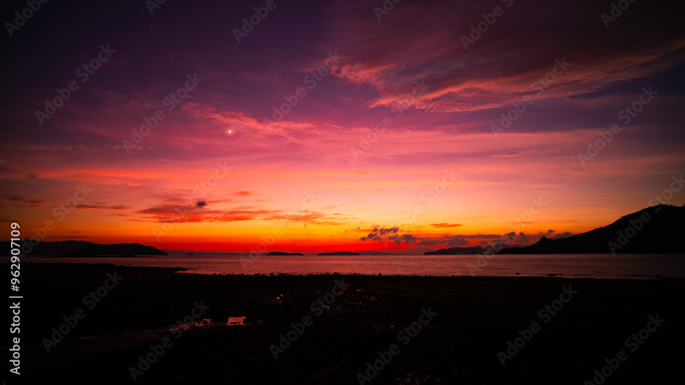 Sunset sky, Nature beautiful Light Sunset or sunrise over sea, Colorful dramatic majestic scenery sky,Amazing clouds and waves in sunset sky nature light cloud background Sunset sky, Nature beautiful Light Sunset or sunrise over sea, Colorful dramatic majestic scenery sky,Amazing clouds and waves in sunset sky nature light cloud background