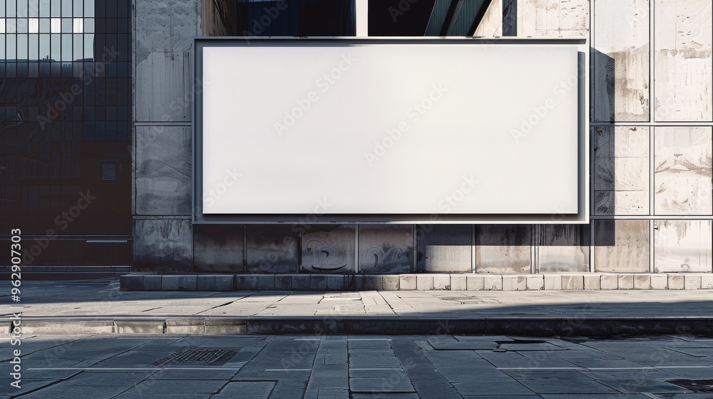 A clean, empty billboard situated on a modern building, with a clear blue sky in the background, waiting to be filled with eye-catching advertisements. A clean, empty billboard situated on a modern building, with a clear blue sky in the background, waiting to be filled with eye-catching advertisements.