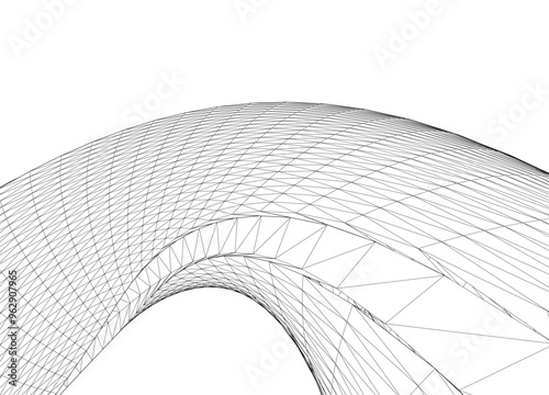 Building 3d structure. Architectural background. 