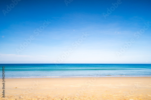 Beautiful beach and sand texture in sunny summer day background