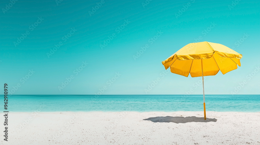 A vibrant beach umbrella standing tall on a sandy shore, offering shade and comfort under the warm summer sun. A vibrant beach umbrella standing tall on a sandy shore, offering shade and comfort under the warm summer sun.