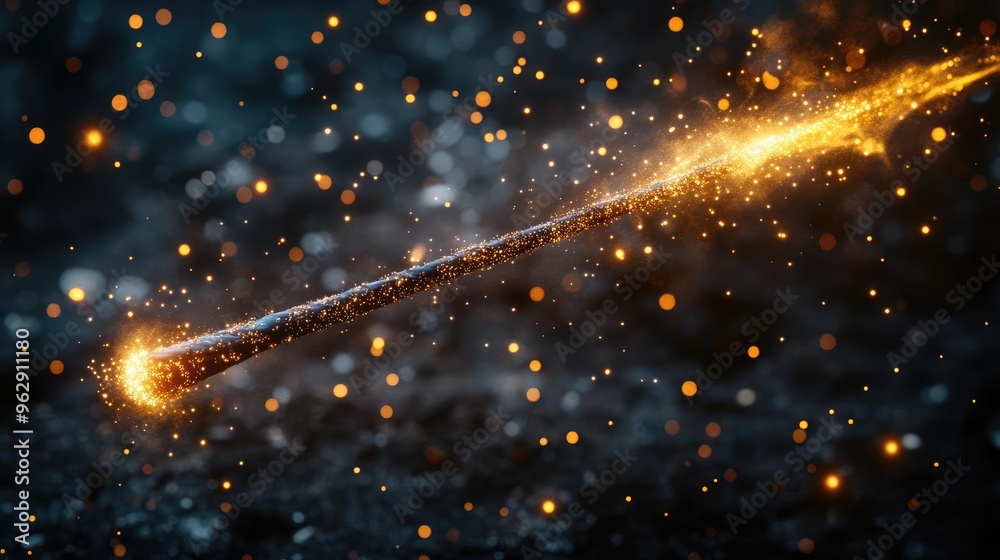 A magic wand with sparkles and stars, symbolizing fantasy, magic, or creativity A magic wand with sparkles and stars, symbolizing fantasy, magic, or creativity