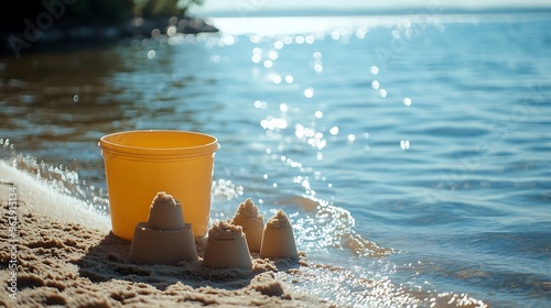 sand castle in the water