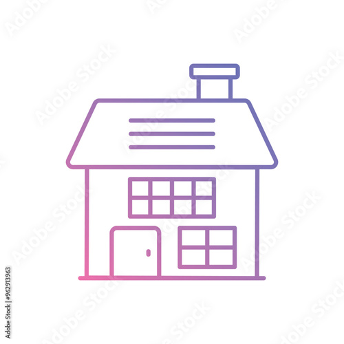 Cottage vector icon ready to use for apps and websites
