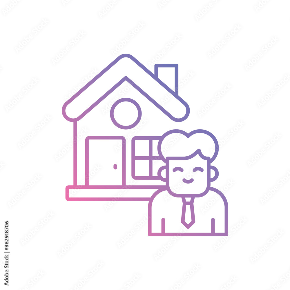 Realtor vector icon ready to use for apps and websites Realtor vector icon ready to use for apps and websites