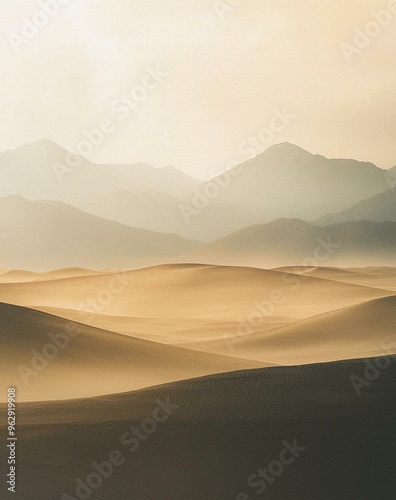 Dreamy Desert Landscape with Golden Sands and Soft Dunes