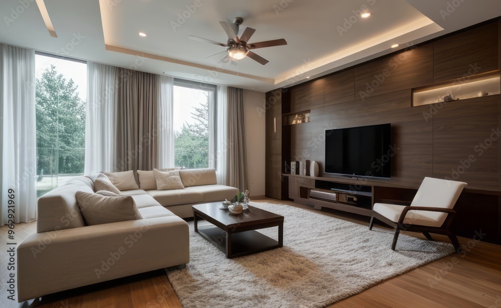 Fototapeta premium modern luxury living room interior design