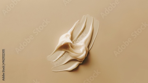 A luxurious swirl of creamy substance against a solid background, evoking a sense of elegance and premium quality.