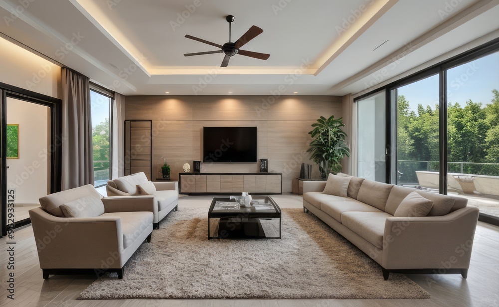 Fototapeta premium modern luxury living room interior design