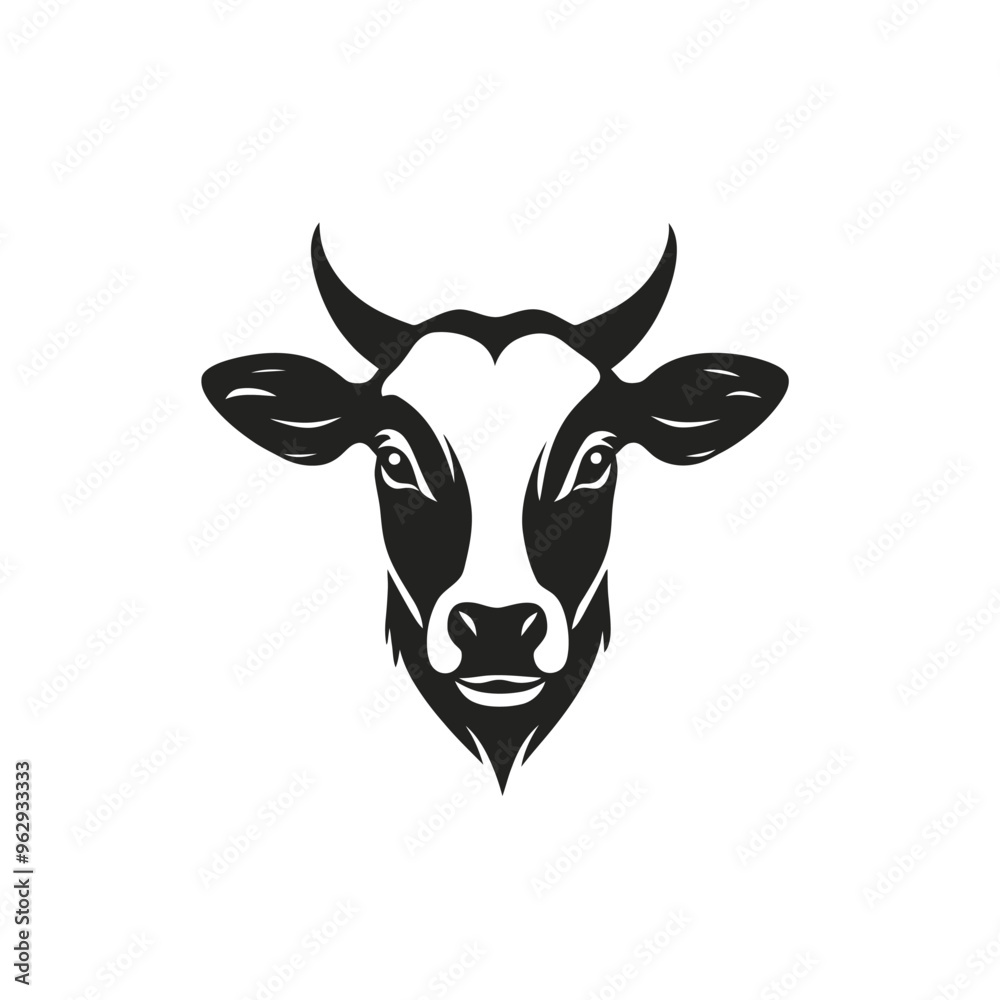 Cow vector isolated