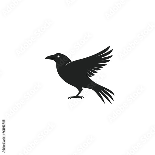 Crow Vector isolated
