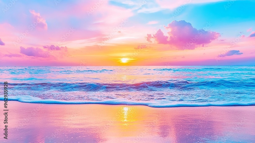 A serene sunset over the ocean, blending vibrant pink and blue hues. Perfect for relaxation and nature-themed projects. A serene sunset over the ocean, blending vibrant pink and blue hues. Perfect for relaxation and nature-themed projects.